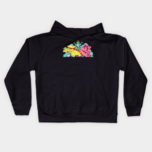 The sponge the star and the green Kids Hoodie